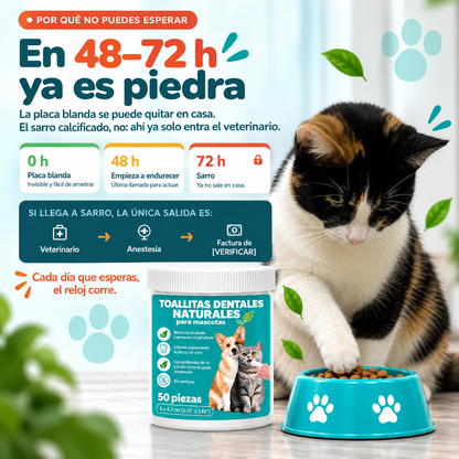 Toallitas dentales naturales para mascotas