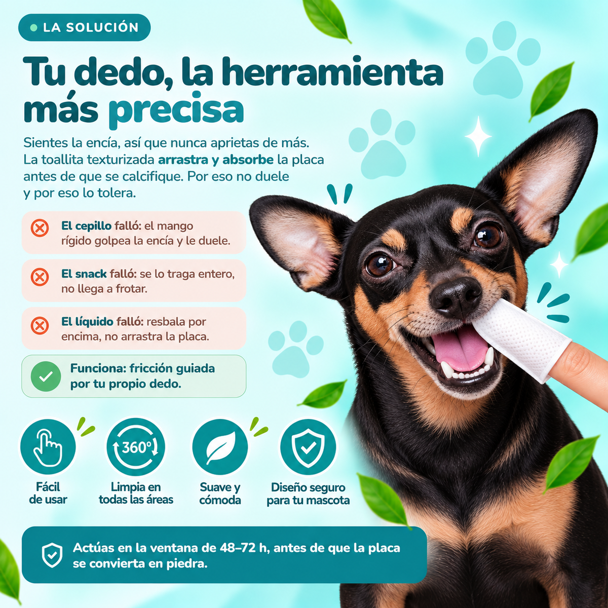 Toallitas dentales naturales para mascotas